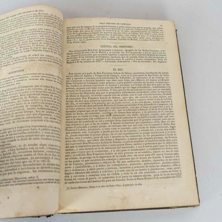 Libro raro de Obras escogidas del Padre José Francisco de Isla - imagen 2