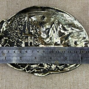 Lote de Dos Placas Decorativas en Relieve y Sello con Flor de Lis - imagen 12
