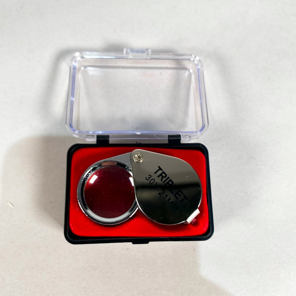 Lupa Joyero Triplet 30x 21mm con Estuche