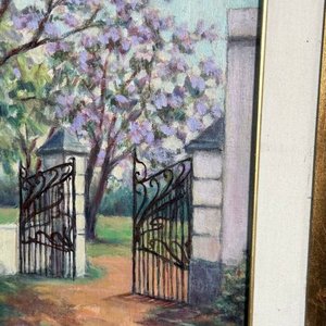 Óleo "Árboles en Flor" de L. Moreno, 44 x 36 cm - imagen 3