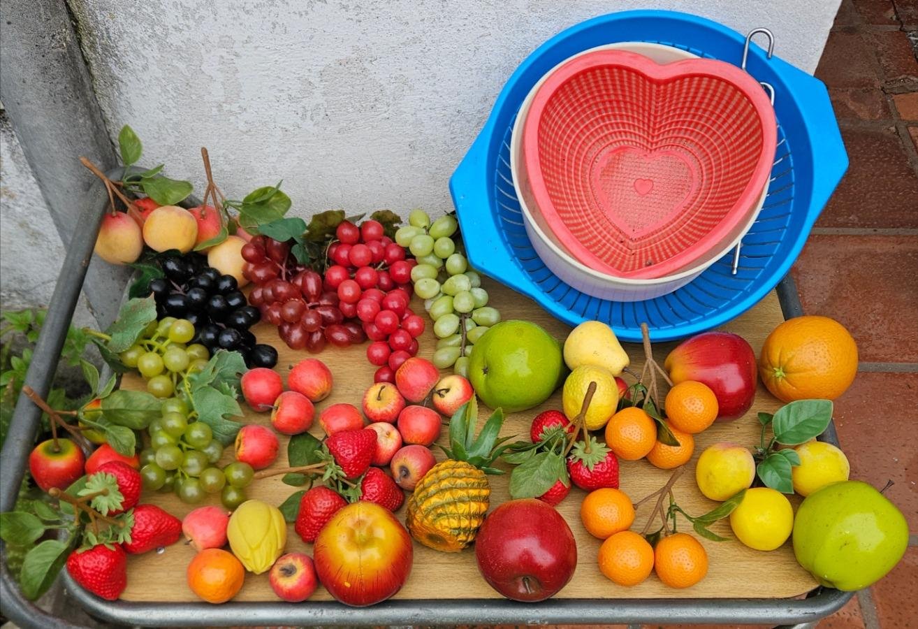 Frutas de Adorno, Coladores y Bowl con Forma de Corazón