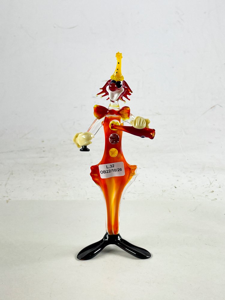 Figura de Payaso en Cristal Murano, 21 cm