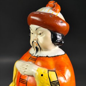 Sahumerio de Porcelana con Figura de Dignatario Chino, 19cm - imagen 4