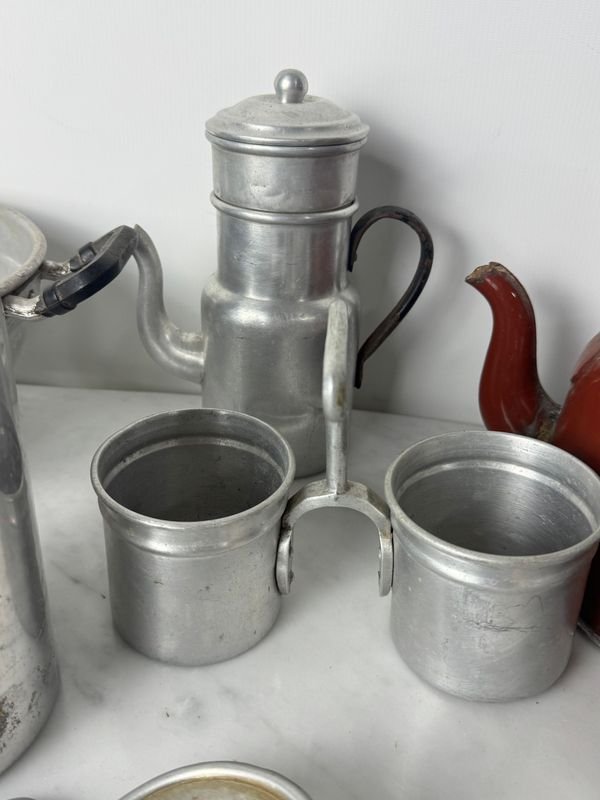 Lote de piezas en aluminio y esmaltadas para decoración - imagen 10