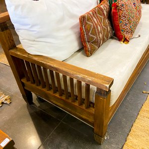 Diván de Madera con Almohadones Estilo Étnico - imagen 2