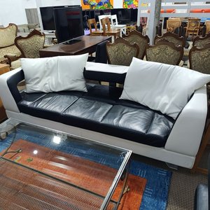 Sofá Italiano de Diseño Formenti Wave en Cuero Bicolor - imagen 4