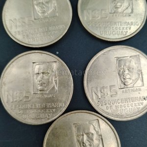 Lote de 6 Monedas Conmemorativas "Sesquicentenario de Artigas" Uruguay - imagen 2
