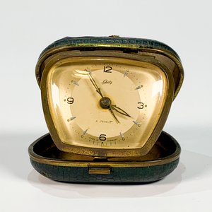 Reloj de Viaje Alemán Schatz con Estuche Vintage - imagen 2