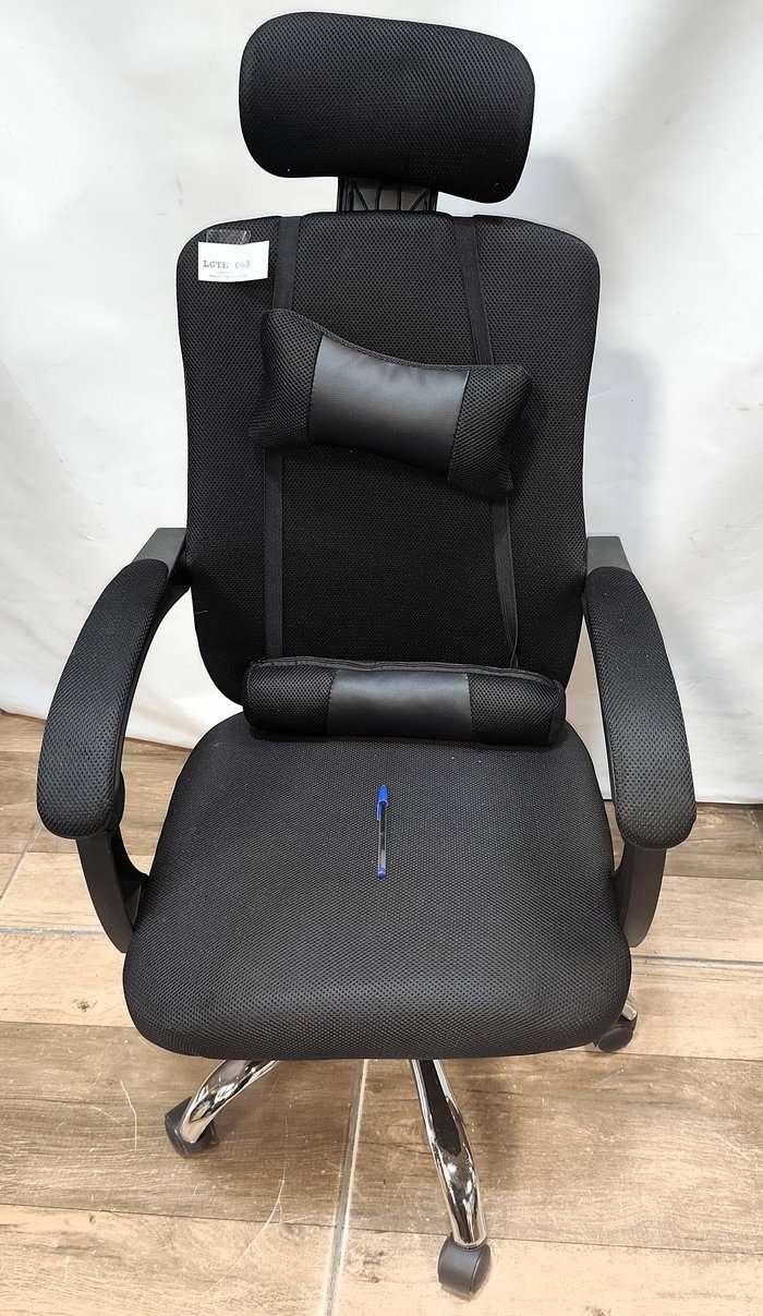 Silla de Oficina Regulable y Reclinable con Tela Negra - imagen 4