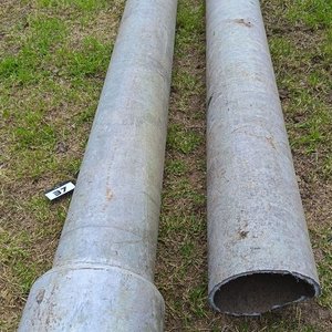 Dos Facmentos de Caño de fibrocemento de gran porte de Medidas Aprox. Largo Aprox. Por Tramo 140 cm y  165 cm  -  diámetro Aprox. 20 cm - imagen 1