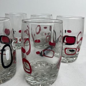 Juego de 6 Vasos de Vidrio Pintados a Mano con Diseño Abstracto - imagen 8