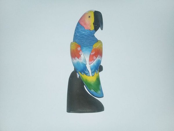 Loro entallado en madera de Ecuador para decoración - imagen 3