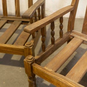 Juego de Living de Madera: Sofá de Dos Cuerpos y Dos Sillones - imagen 2