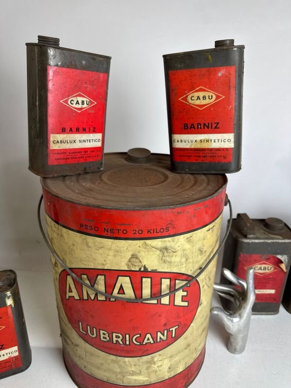 9 latas de lubricantes vacías para venta - imagen 9