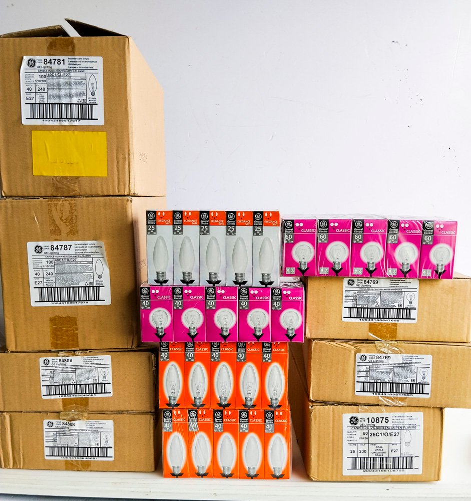 450 Lámparas de 25, 40 , 6 0w