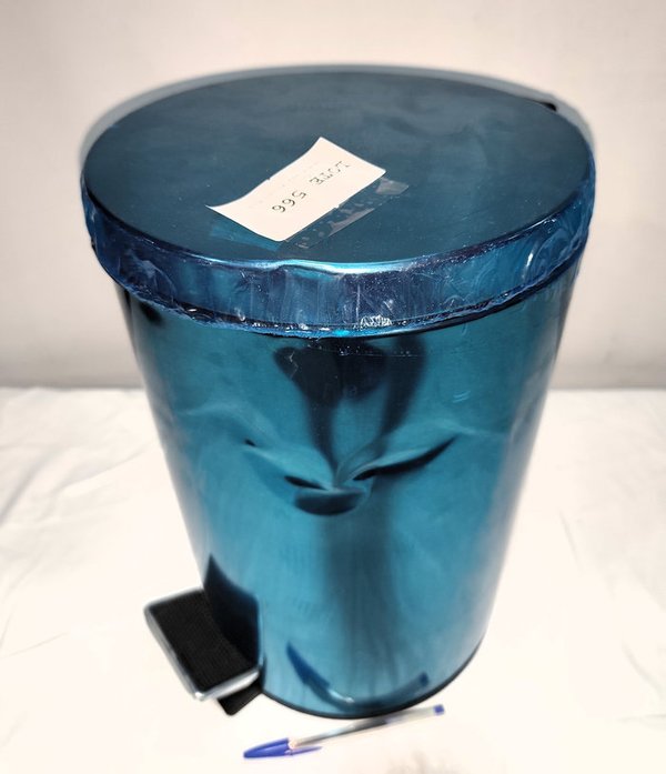Papelera de Acero Inoxidable con Tapa Batiente y Cubo Interior, 12 Litros