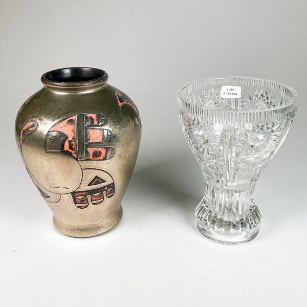 Vasos de cerámica y vidrio prensado para decoración - imagen 1