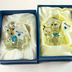 Dos figuras de oso en cristal 6,5 cm - imagen 2