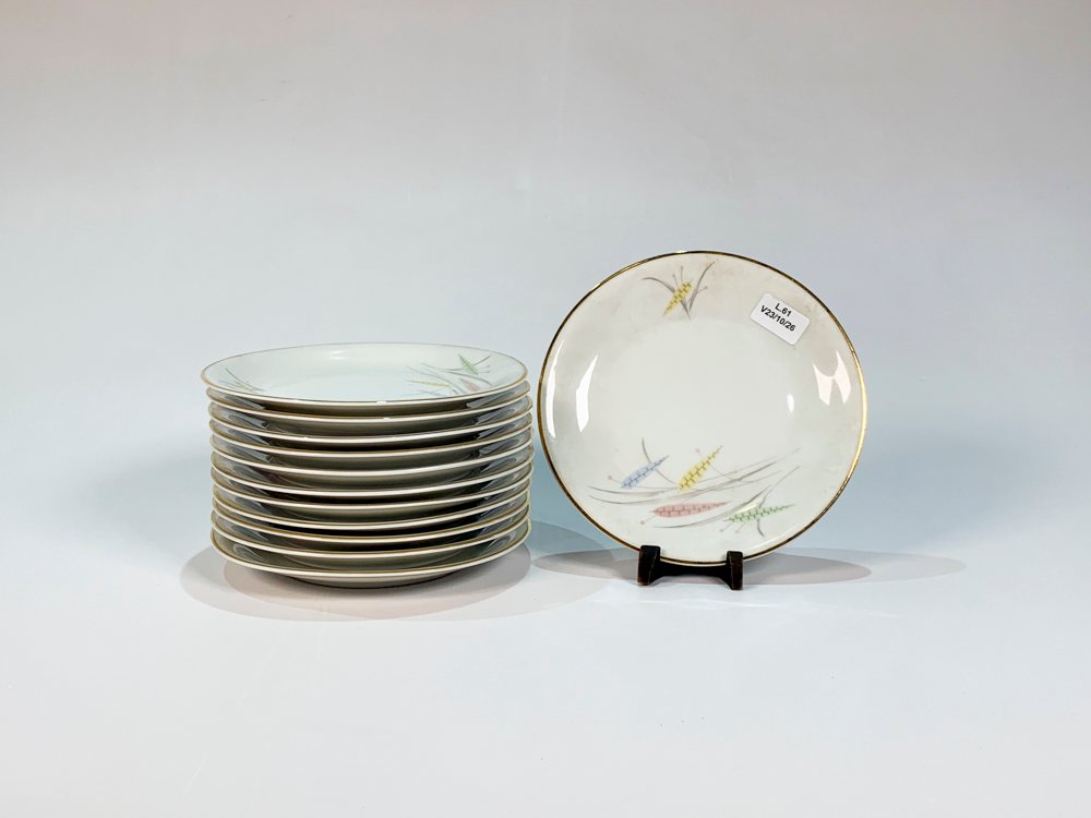 Doce Platos de Porcelana Bavaria Edelstein para Postre