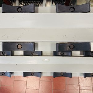 Rack de Mancuernas de Dos Niveles, Estructura Metálica Gris - imagen 3