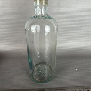 Frasco de Farmacia Antiguo de Vidrio Transparente - imagen 5