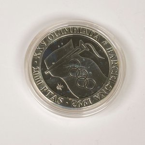 Moneda de 2000 Pesetas de España, Visita del Rey Juan Carlos I, 1991, Estuche de Madera - imagen 4