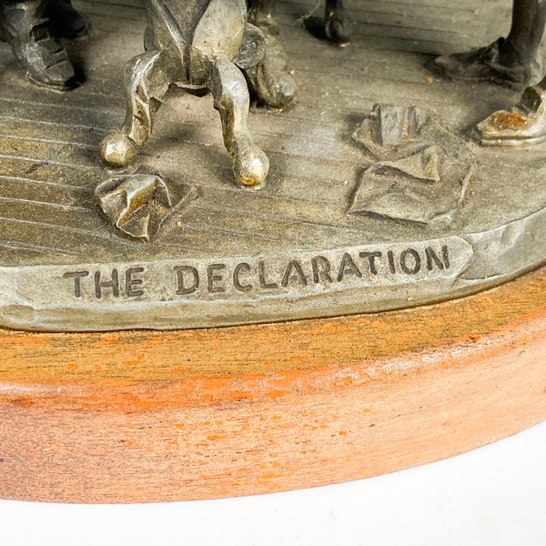 Bronce firmado, La Declaración, medidas 14 x 19 cm. - imagen 4