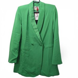 Blazer Verde Esmeralda Oversize con Detalles de Strass - Talle M - imagen 3