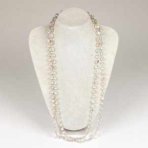 Collar Largo de Cristal Transparente con Reflejos Arcoíris - imagen 1