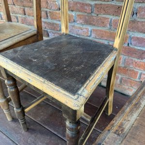 Lote de 4 Sillas de Madera Antiguas - imagen 6