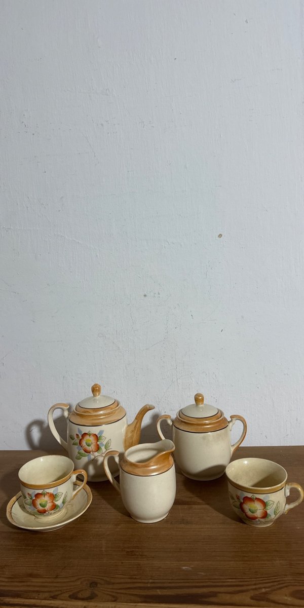 Juego de Loza para Té con Flores