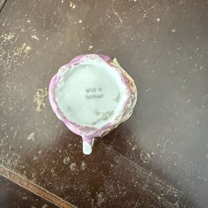 Juego de Tazas y Platillos de Porcelana Nacarada Alemana - imagen 8