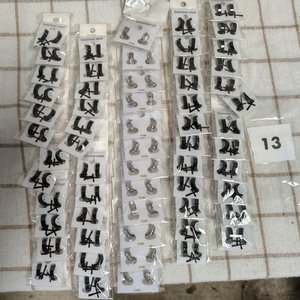 60 Pares de Aros de Acero Inoxidable: Oscuros y Brillantes - imagen 1