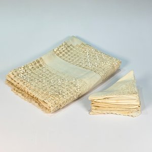 Lote anterior: Mantel de Hilo Calado Blanco con 14 Servilletas - Decoración Floral