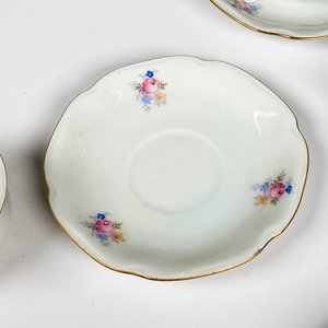 Juego de 11 Pocillos de Café de Porcelana Checa con Platillos - imagen 5