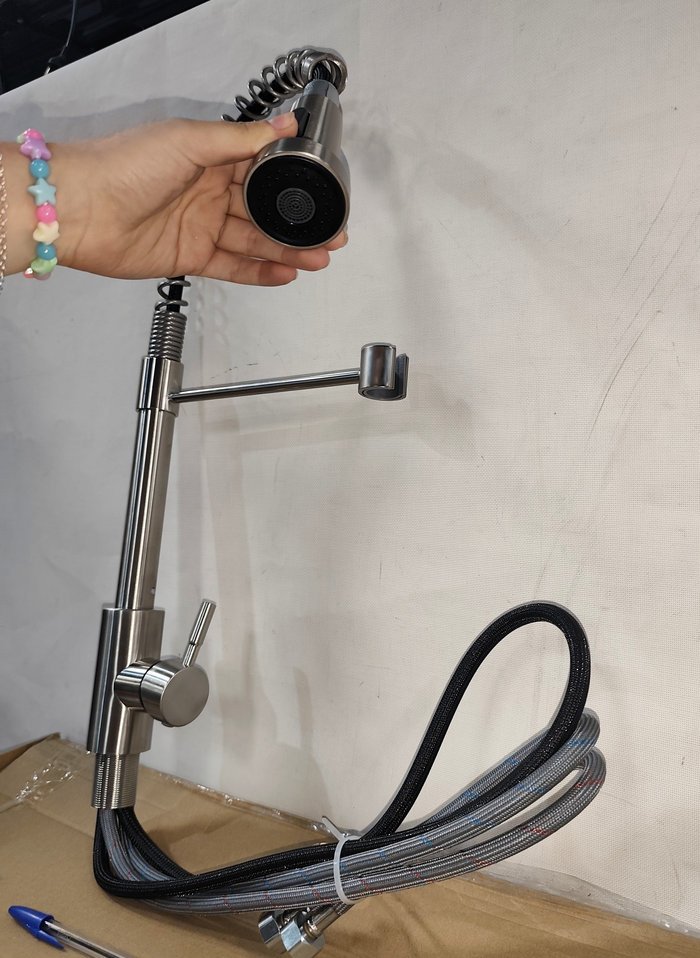 Faucétes de cocina flexible y telescópica en acero - imagen 5