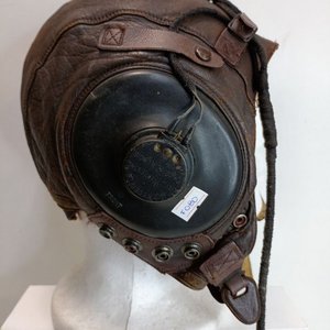 Casco de Piloto Americano Segunda Guerra Mundial Modelo A-11 con Auriculares - imagen 2