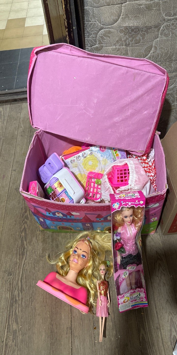 Baúl Rosado con Juguetes para Niña