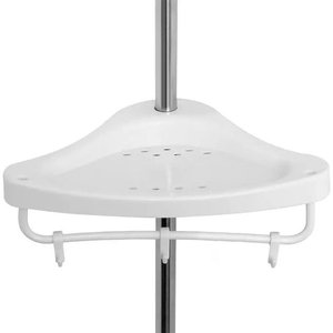 Esquinero de Baño Ajustable con 4 Estantes y Ganchos - imagen 2