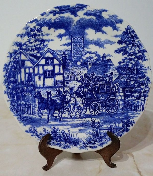 Plato Cerámica Vintage "Cena Inglesa" (Coaching Scene) Porcelana Oxford