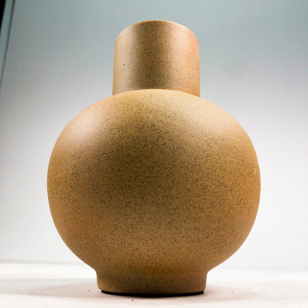 Vaso cerámico beige de 17 cm - imagen 3