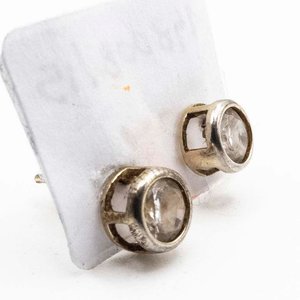 Pares de Caravanas de Plata con Piedras Transparentes - imagen 2