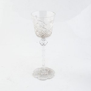 Juego de 5 Copas de Cristal Tallado con Pie Lobulado - imagen 3