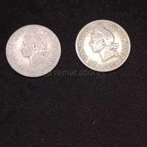 Lote siguiente: Monedas antiguas de colección: 25 y 63 centavos