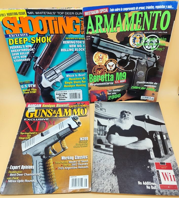 Lote siguiente: Revistas de armas de fuego y accesorios para la caza
