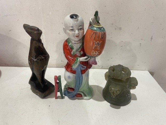 Lote anterior: Adorno en piedra jade y otros - Decoración para el hogar
