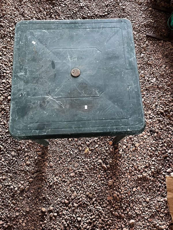 Mesa Cuadrada de PVC Verde 70x70x70 cm
