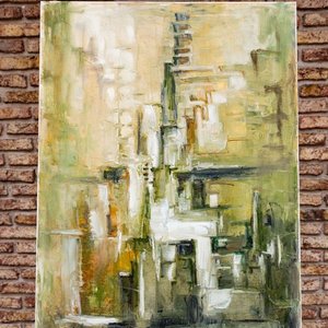 Pintura Abstracta al Óleo de Aldo Curto (60x80 cm) - imagen 3