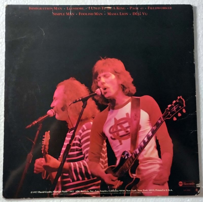 Vinilo de Crosby & Nash: 'Live' 1977 - imagen 2