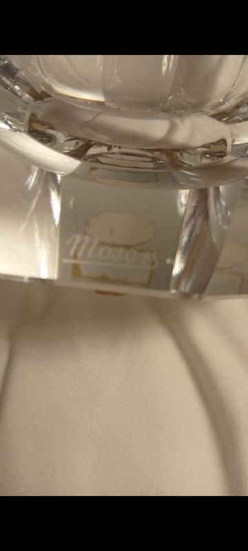 Demencial Florero en cristal checo con banda de oro aplicado - imagen 5